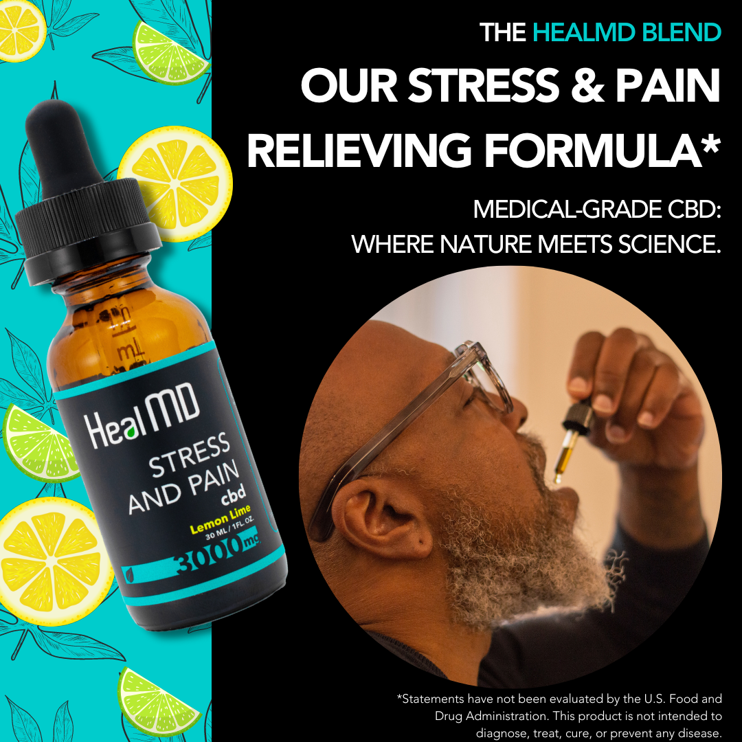 Stress & Pain Tincture- 3000mg CBD Isolate | HealMD, LLC Stress & Pain Tincture- 3000mg CBD Isolate | HealMD, LLC
