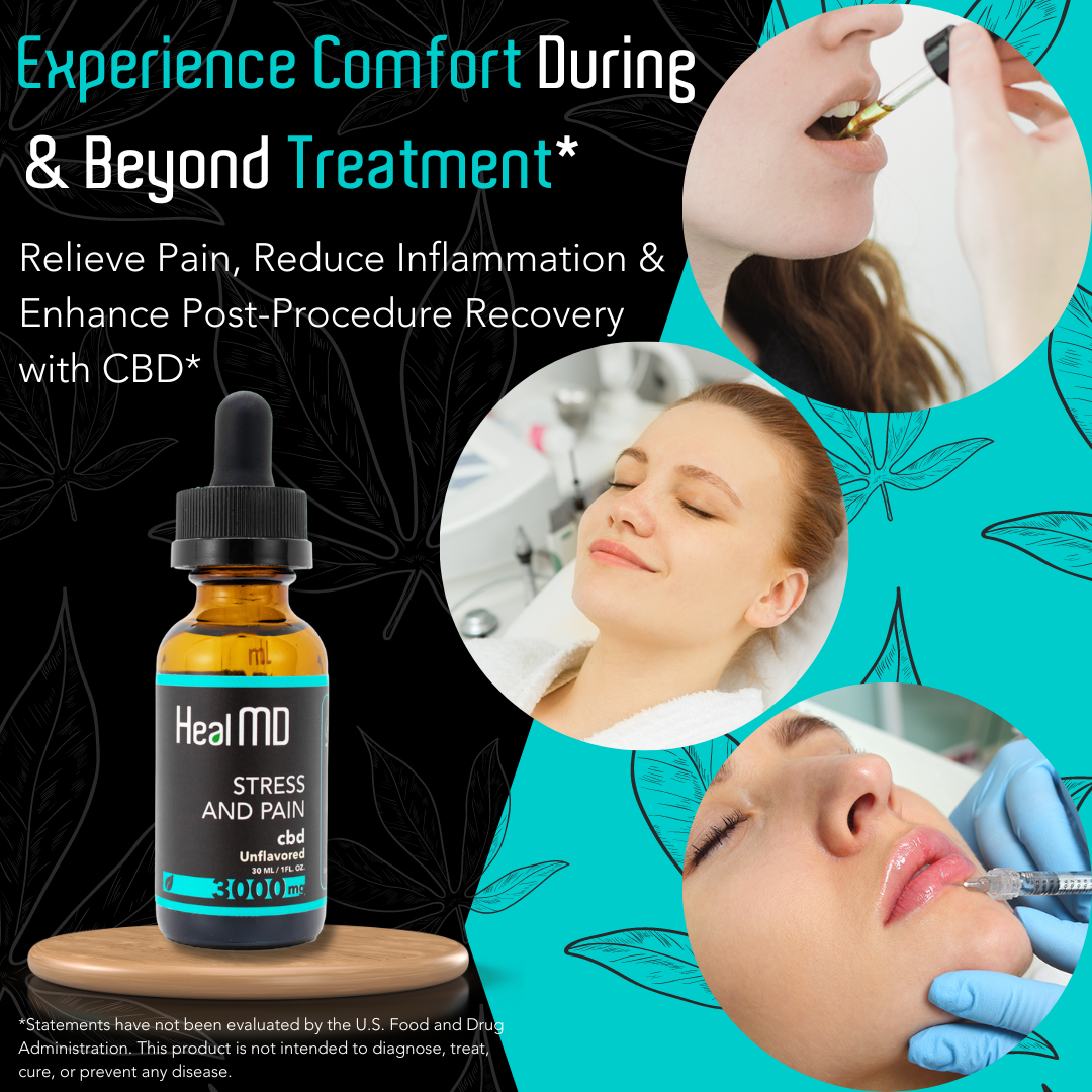 Stress & Pain Tincture- 3000mg CBD Isolate | HealMD, LLC Stress & Pain Tincture- 3000mg CBD Isolate | HealMD, LLC